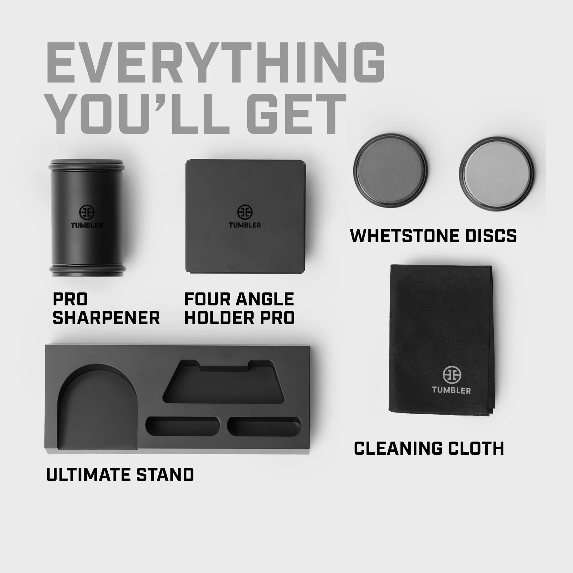 Rolling Knife Sharpener Pro Full Set - Charcoal Black - Image 3